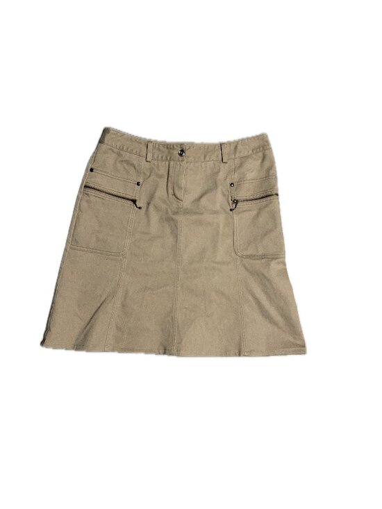 Romi-Ho Dresses & Skirts - Romi-ho Beige Cotton Stretch A-Line Utility Skirt Size 46 Italy
